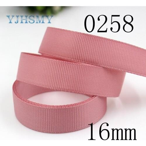 YJHSMY J-18825-L16mm,16 mm 10 yards Solid Color Ribbons Thermal transfer Printed grosgrain Wedding Accessories DIY material