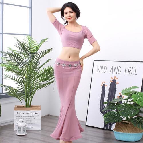 Women/lady Belly Dance Costume Set Tops Skirt 2 Pcs Sexy Lace Bellydance Performance Clothes Oriental Style Practice Wear DL4604