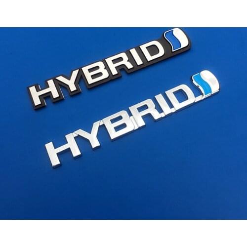 1 Pcs 3D Metal HYBRID Badge Rear Emblem Refitting Decal Car Stickers For Toyota Nissan Camry Golf Lexus BMW Honda Car Styling