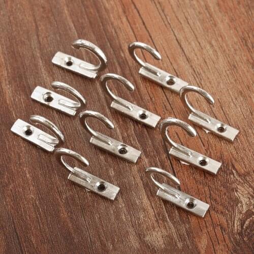 10pcs 8*22*21mm Storage Rack Wall Hooks for Home Coats Hat Clothes Hanger Towel Keys Wall Mounted Hooks