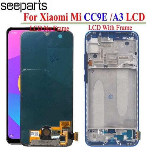 100%Tested For Xiaomi Mi A3 LCD MIA3 Touch For Xiaomi MI CC9E Screen Replacement Digitizer Sensor Glass For Xiaomi Mi A3 Display