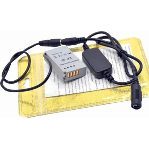 12V-24V step-dwon cable EH5 EH-5 EH-5 DC adapter cable+EP-5F dc coupler EN-EL24 dummy battery for Nikon 1 J5 1J5 Digital Cameras