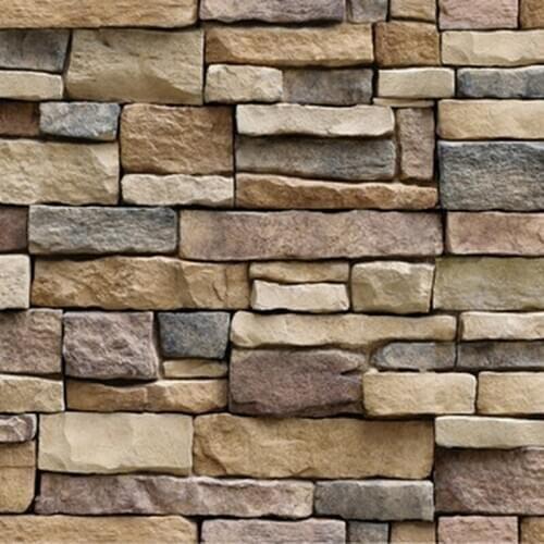 3D Decorative Wall Decals Brick Stone Rustic Self-adhesive Wall Sticker Home Decor Wallpaper Roll for Bedroom Kitchen