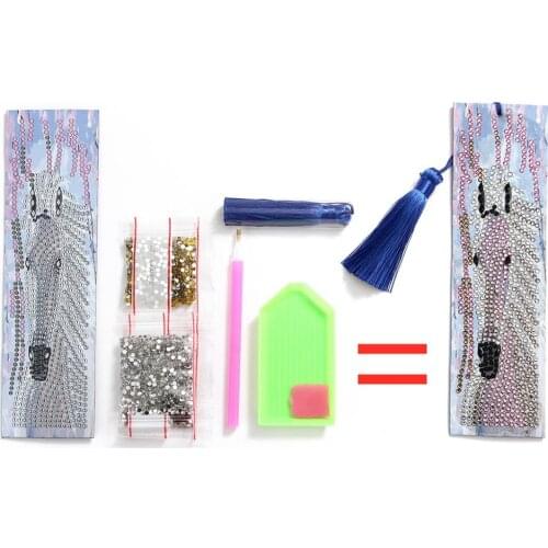5D DIY Diamond Bookmark Handmade With Tassel Full Drill Diamond Painting Decor Book Mark Bookmark Art Craft For Office Supplies