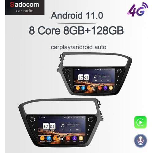 720P 8" PX6 IPS 2 din DSP Android 10.0 8 Core 64G ROM+4GB RAM Car DVD Player For Hyundai I20 2018 2019 car radio autoradio