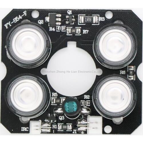CCTV Accessories infrared light 4 pcs Array IR LED board for Surveillance cameras night vision diameter 46.5mm