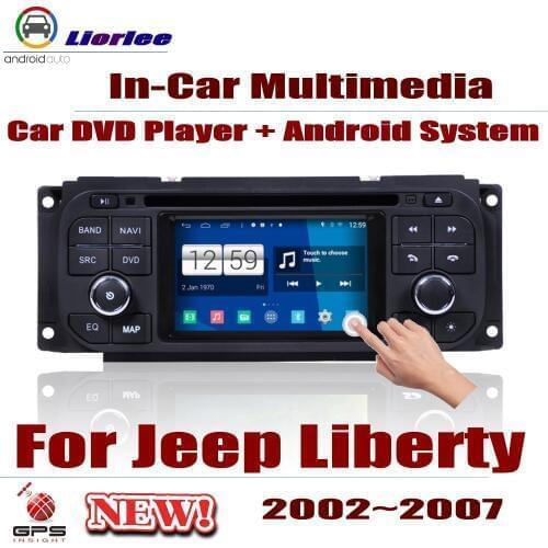 Car Radio DVD Player GPS Navigation For Jeep Liberty 2002-2007 Android HD Displayer System Audio Video Stereo In Dash Head Unit