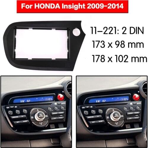 Car radio Frame Panel Auto Radio Stereo Fascia For Honda Insight 2009-2014 Dash Plate Facia Panel Mount Trim Kits Frame Adapter