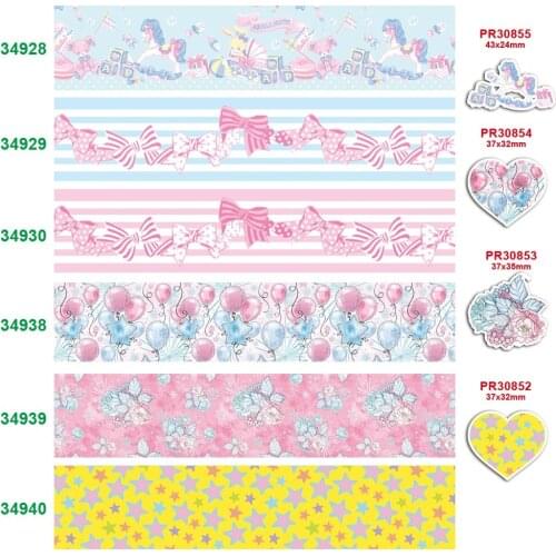 Free shipping 50 yard per size flower ribbon printed grosgrain ribbon 34928
