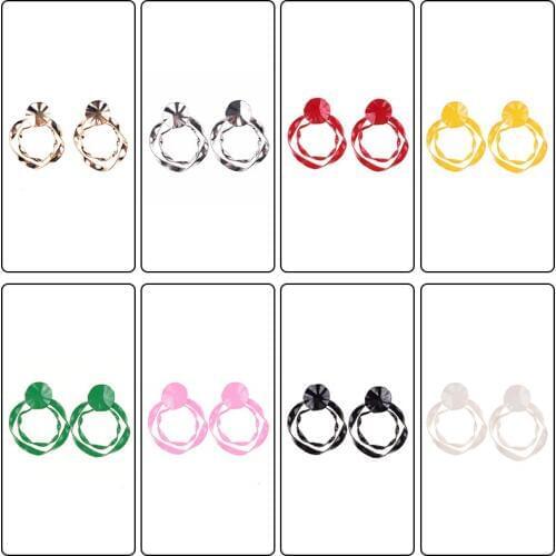 2020 Brand Big Metal Irregular Drop Earrings Punk Style Fashion Jewelry for Women ZA Design Statement Earring Wholesale