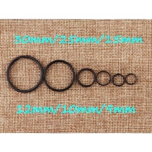 100 PCS Black Split Key Rings,Split Key Rings,Split Jump Rings,leather key chains key fob-30mm/25mm/15mm/12mm/10mm/9mm