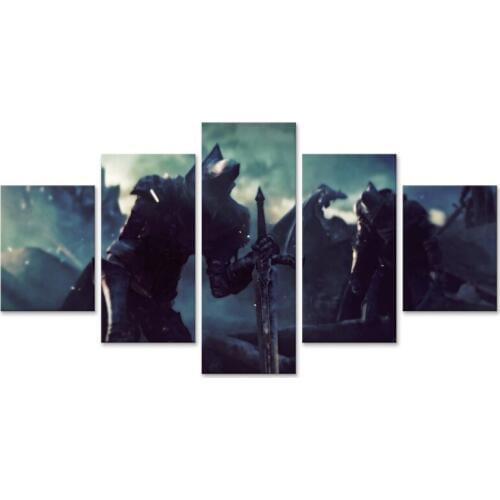 Dark Souls 3 Home Decorative Canvas Painting 5 Pieces Wall Art Modular For Bedside Background Pictures Artwork Poster