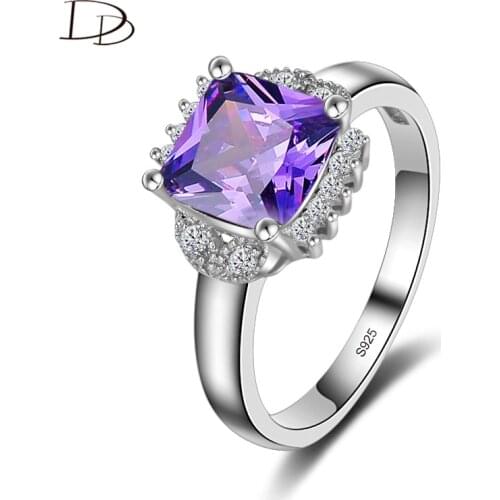 DODO Big Purple Square Austrian Crystal Rings For Women Fashion Jewelry Vintage Wedding Anillos Hombre Femme Dd117