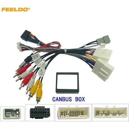 FEELDO Car Audio 16PIN DVD Player Power Calbe Adapter Canbus Box For Mazda3 Axela CX-4 CX-5 Antnza Stereo Plug Wiring Harness