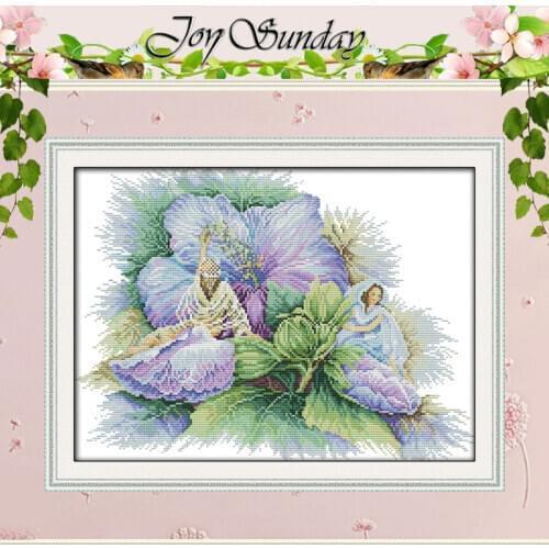 Purple Beautiful Faery (2) Counted Cross Stitch DIY 11CT 14CT Cross Stitch Sets Chinese Cross-stitch Kits Embroidery Needlework