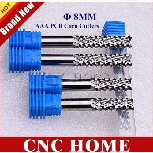 1pc 8mm Shank Router Bit Carbide End Mill PCB Corn Cutter CNC engraving tool Printed Circuit Board Cutter on Fiber Glass