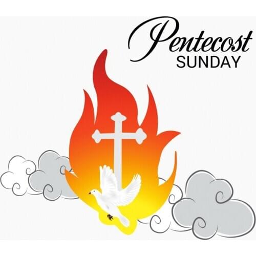 Happy Pentecost Dove and Flame Backdrop Party Photography Background Celebration Photo Booth Studio Decor