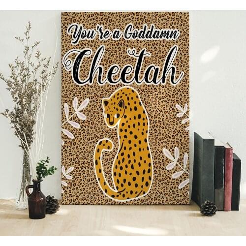 Cheetah Art Print Inspirational Abstract Poster Modern Canvas Painting Boy Room Wall Creative Gift Nordic Home Decor Picture