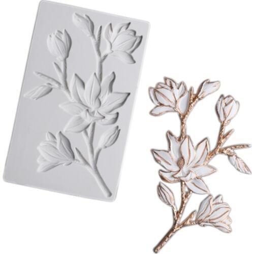 Camellia Magnolia Molds Fondant Cakes Decorating Tools Silicone Moulds Sugarcraft Chocolate Baking Tools For Cakes Gumpaste Form
