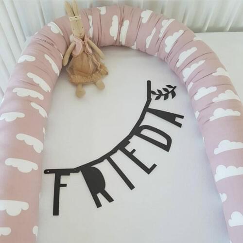 Newborn Baby Bed Bumper Kids Pillow Cushion Pad for Infant Bebe Crib Bedding Set Protector Cot Baby Room Decor Grey Cloud