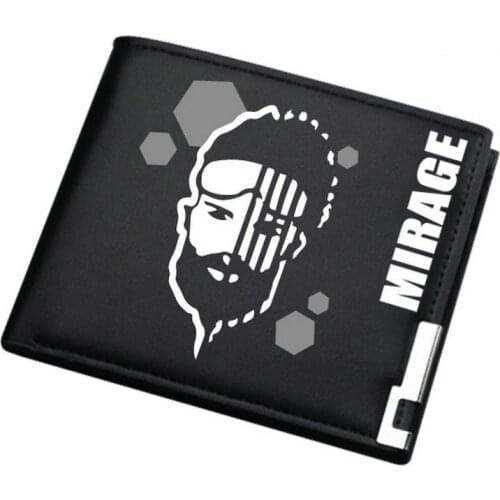 Mirage Wallet Apex Legends Purse Phantom Magician Game Short Leather Case Money Notecase Change Burse Card Holders