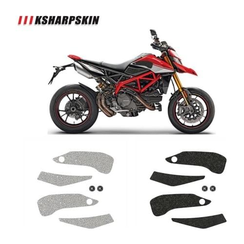 KSHARPSKIN Fuel tank grip motorcycle sticker Fuel tank side protection decal for DUCATI 19 HYPERMOTARD 950 SP