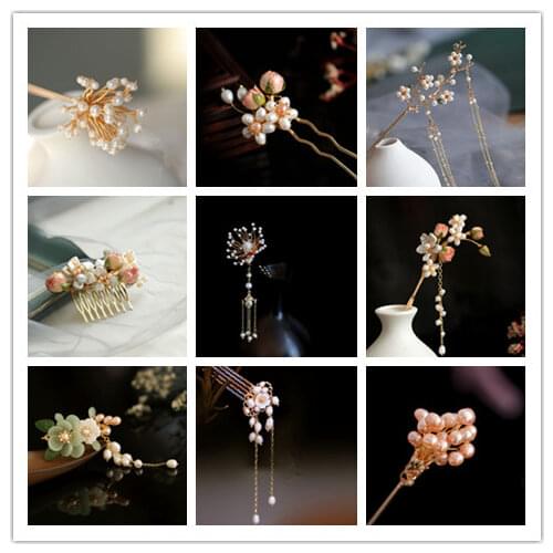 Small peach haircomb headdress зажимы для волос Hair accessories украшение для волос fermagli capelli bambina hair clips