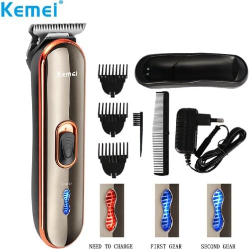 Kemei Handheld Hair Clipper Fast Charging with Charging Holder Cordless Bald Hair Trimmer Two-speed haircut Machine