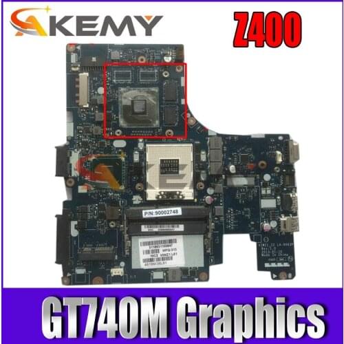 Akemy For Lenovo IdeaPad Z400 Laptop Motherboard VIWZ1 Z2 LA-9063P MAIN BOARD 14 inch HM77 DDR3 GT740M Graphics