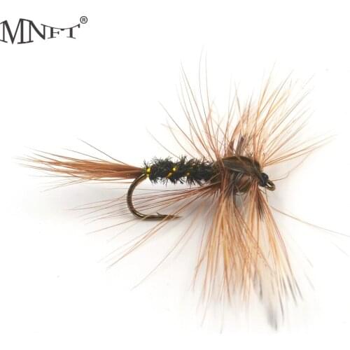 MNFT 10Pcs/Lot Brown Hackle Golden Herl Rib Dark Peacock Nymph Trout Fly Fishing Flies & Lures With Super Sharpend Crank Hooks