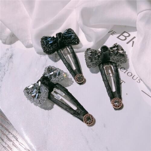 Fashion Hollow bow Hair Barrette Hair Clip Hairpin Girl Shining pearls Hair Accessories Women Headdress Wholesale