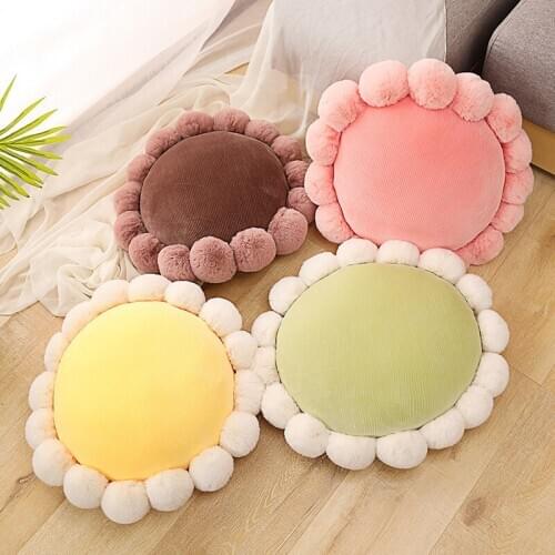 45cm flower stuffed plush round pillow cushion soft flower plush toys sofa throw pillow room decoration
