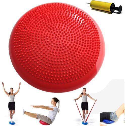Yoga Soft Balance Inflatable Disc Pad Thick Balance Cushion Home Gym Fitness Training Mat Pilates Balance Board