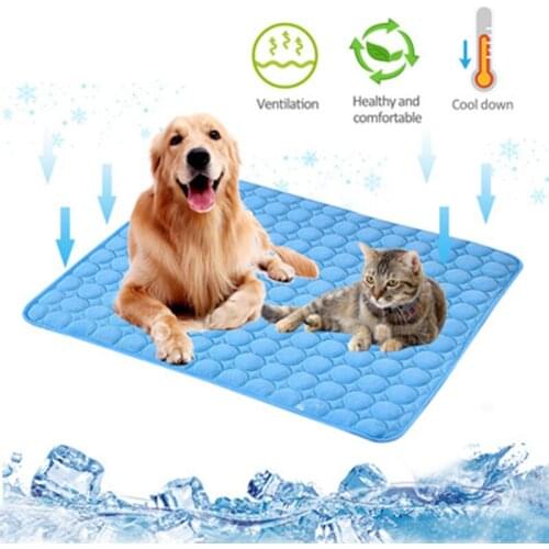 Summer Cooling Mat for Dogs Cats Washable Kennel Mat Blanket Sofa Breathable Pet Dog Bed Sleep Mat Pet Self Cooling Mat