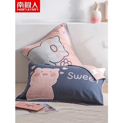 Cotton Pillow Case One-Pair Package High-End Simple Pillow Cover