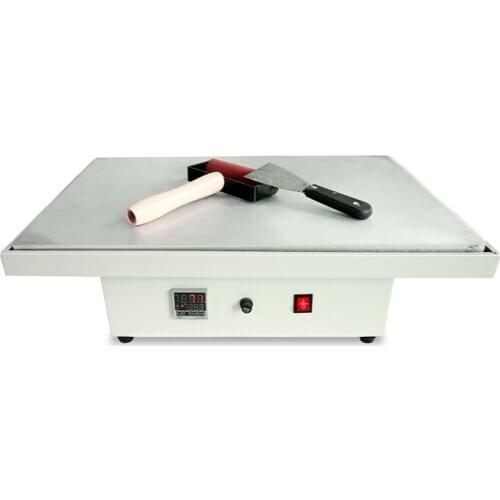 Simple and small manual flat roller stripping machine 38*38 embroidery factory stripping hot melt magic film