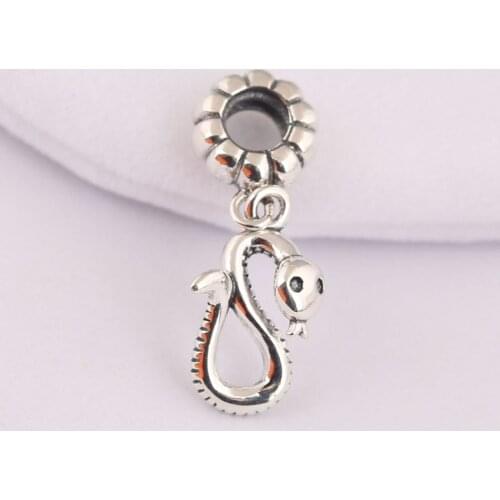 S925 DIY Jewelry Snake Dangle Charm fit Lady Bracelet Bangle
