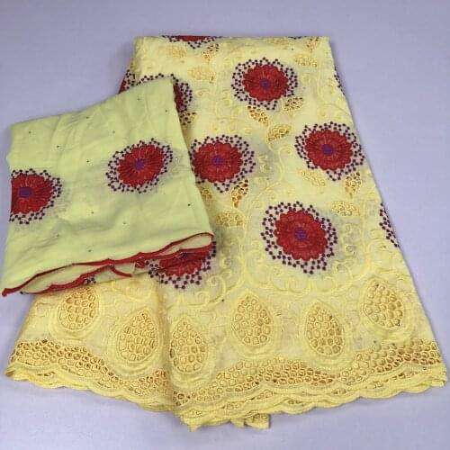 Swiss Voile Lace Fabric African 100%cotton Fabrics Swiss Voile Lace In Switzerland Popular Dubai Fabric High Quality 5+2yards