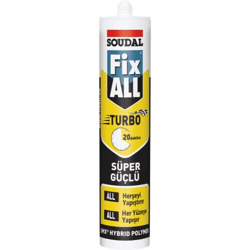 Soudal Fix All Turbo Ultra Fast Super Strong MS Polymer Adhesive 290 ml