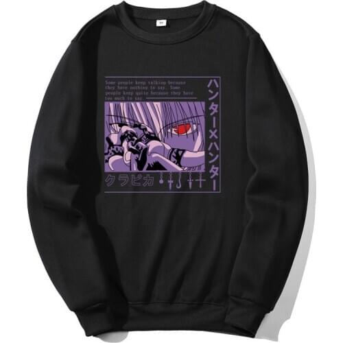 Sweatshirts Anime Hunter X Hunter Hoodie For Men Women Long Sleeve Manga Kurapika HxH Devil Eye Pullover Hip hop Streetwear Tops