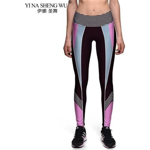 Women Fashion Yoga Pants Leggings Casual Compression Fitness Ladie Workout High Waist Printing Long Leggings Trousers Sportswear