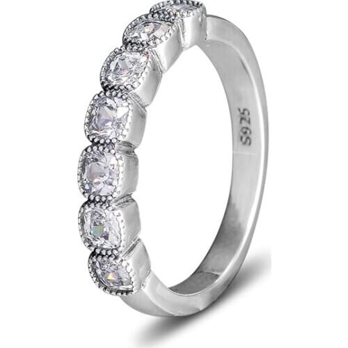 CKK 925 Sterling Silver Rings For Women Alluring Cushion Fashion Jewelry Making Anniversary Gift