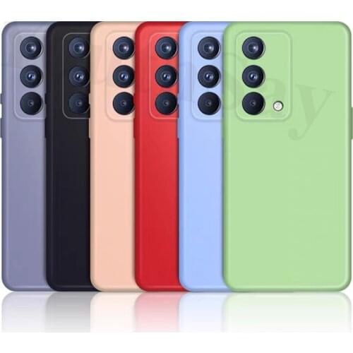 Liquid Silicone Case For OPPO A74 4G Original Case Rubber Anti-slip Candy Color Case For OPPO A74 4G Cover For OPPO A94 4G 5G