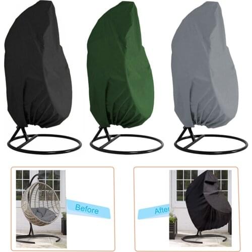 1PC Outdoor Swing Hanging Chair Eggshell Dust Cover Hanging Hammock Swing Chair Egg Wicker Stand Seat Cover Patio Garden