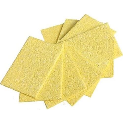 100Pcs Soldering Iron Solder Tip Welding Cleaning Sponge Soldering Iron Sponge Pad Replacement Sponges Cleaning Pads