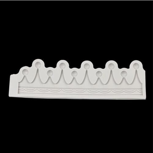 20.5*5.3*1CM DIY Sugar Craft Cake Vintage Petal Crown Cake Silicone Mold Fondant Mold Cake Decorating Tools Gum Paste Mold