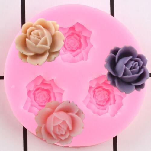 3D Rose Flower Silicone Mold DIY Wedding Cupcake Topper Fondant Cake Decorating Tools Resin Clay Candy Chocolate Gumpaste Molds