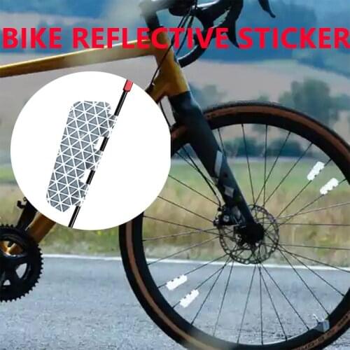 4/8Pcs Car Bicycle Reflective Stickers Door Wheel Safety Self Adhesive Decals Bikes Cycling Reflective Strips Warning Stickers