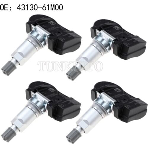 43130-61M00 4 PCS Tire Pressure Sensor for SUZUKI Alto Baleno Carry Van Celerio Grand Vitara Ignis Jimmy Kizashi Swift ABS