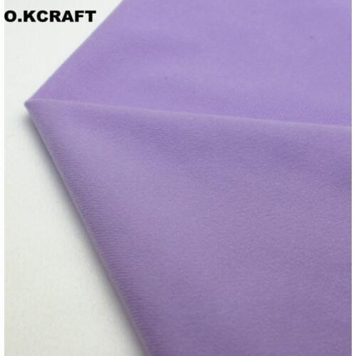 50*100cm Light Purple Solid Fleece Fabric Tissu Plush Cloth Anti-Pilling Velvet Fleece Doll Tissue Fusible Loop Fabrics Q0701